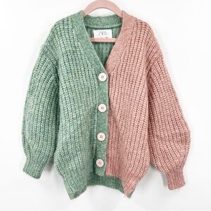 Zara Oversized Knit Cardigan Sweater